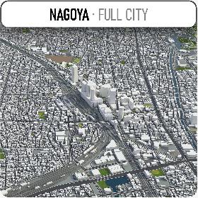 Nagoya - city and surroundings model